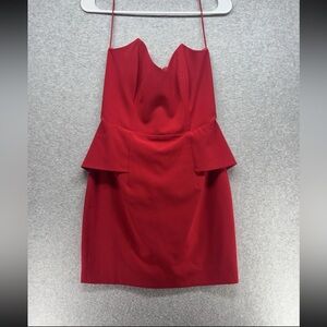 Mason Strapless Red Dress